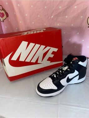 Nike Kids Black and White High-Top Sneakers